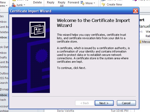 install email certificate outlook